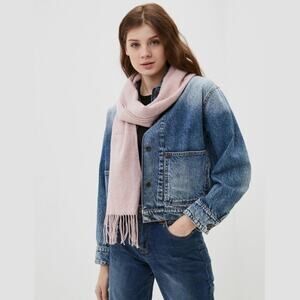 Topshop Pink Tassel Fringe Trim Scarf NEW